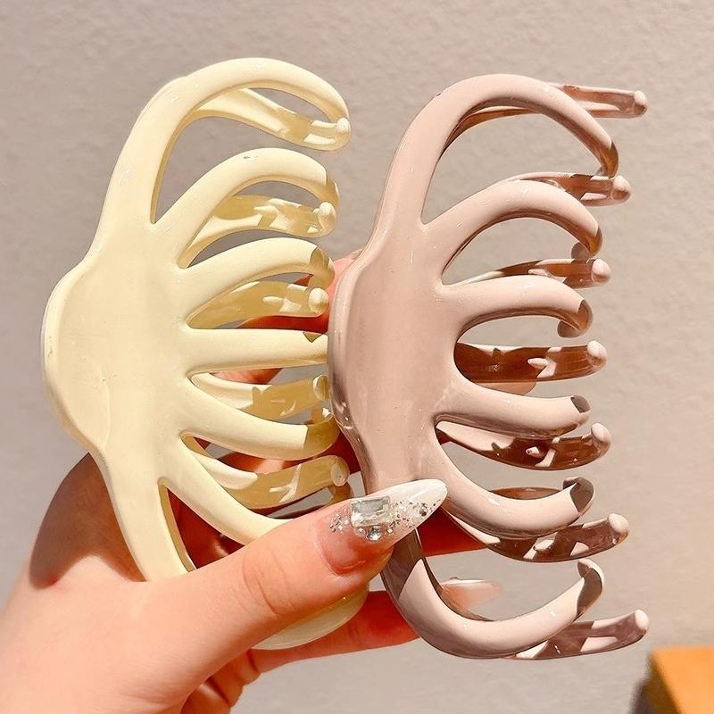 Extra Large Pumpkin Claw Clip with A High End Feel Hair Clip with A Back of The Head Bun