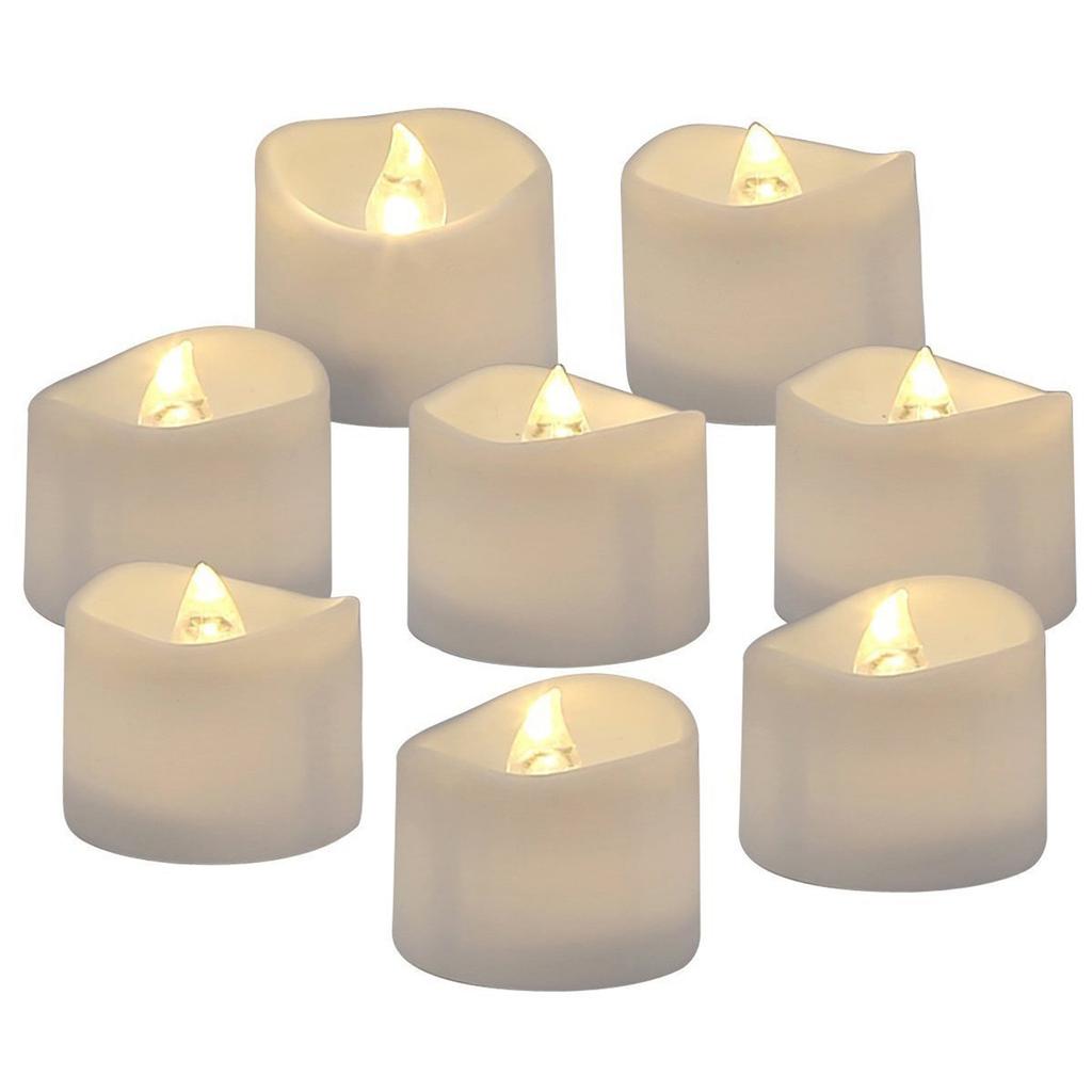 6 Piece Flameless Flashing Candle Light Set Warm Yellow Light Tea Wax Light Wedding Light Proposal Flameless Candle