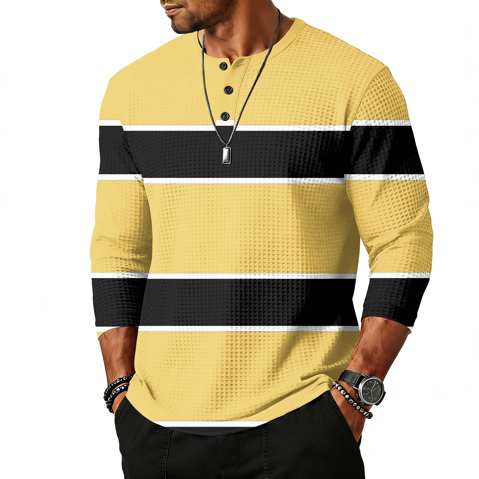 

Чоловічий топ з рукавом реглан три чверті XL жовтий