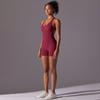 Solid Color One-piece Aerial Beauty Yoga Suit Seamless Breathable One-piece Yoga Suit