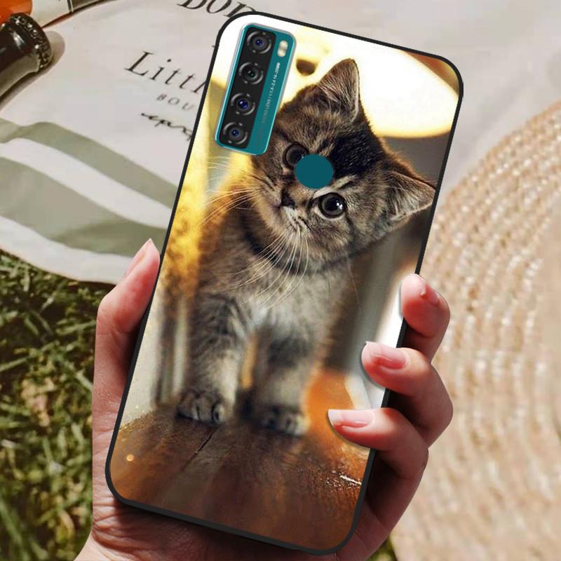 Para TCL 20 SE Funda Silicona Lobo León Genial Suave Cubierta de Teléfono para TCL 20 SE Funda 20SE 6.82'' Funda Linda TPU Coque Protectora 2021