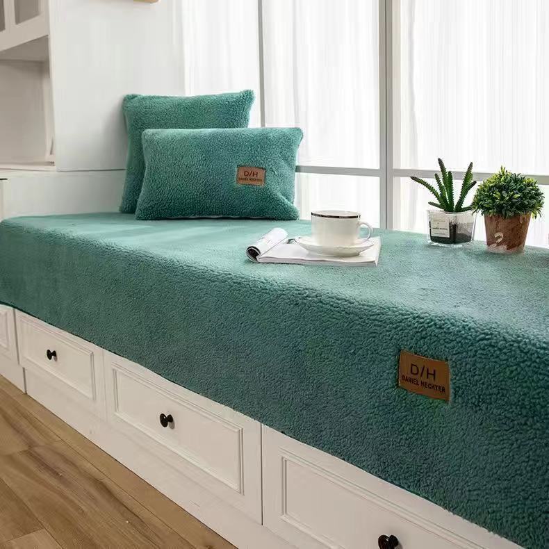 Bay Window Mat Window Sill Bedroom Mat Blanket Ins Wind Plush Balcony Mat Light Luxury  New High-End Four-Season Universal