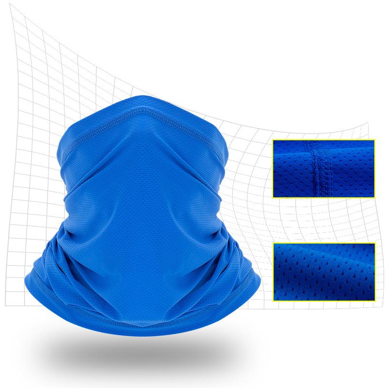 Multifunctional Solid Color Face Neck Gaiter Cooling Scarf Headwear Breathable Face Cover Bandana Sun Protection For Cycling Running