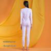 Yiershuang 5A Antibacterial 100% Cotton Women's Printed Thermal Underwear Set