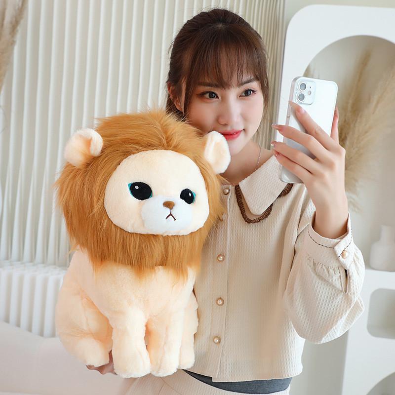 Fun Plush Lion Stuffed Toy Adorable Soft Doll For Children Birthday Idea Gift