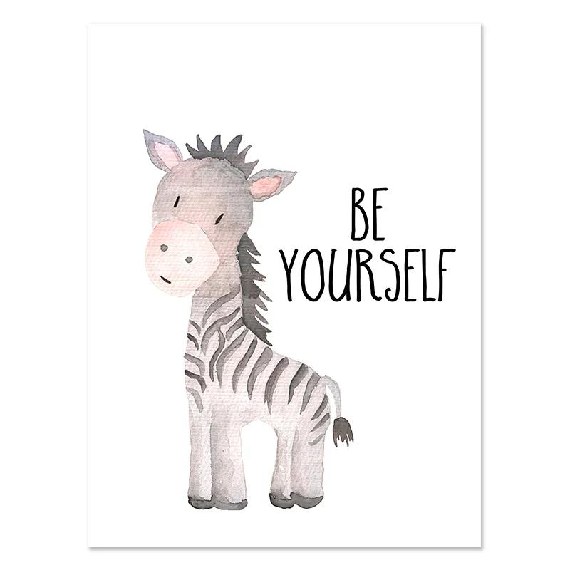 

Слон, Жираф, Зебра, Тигр, Обезьяна, постеры с животными, принты, детская настенная живопись на холсте, детская картина, декор для детской комнаты 21x30cm No Framed