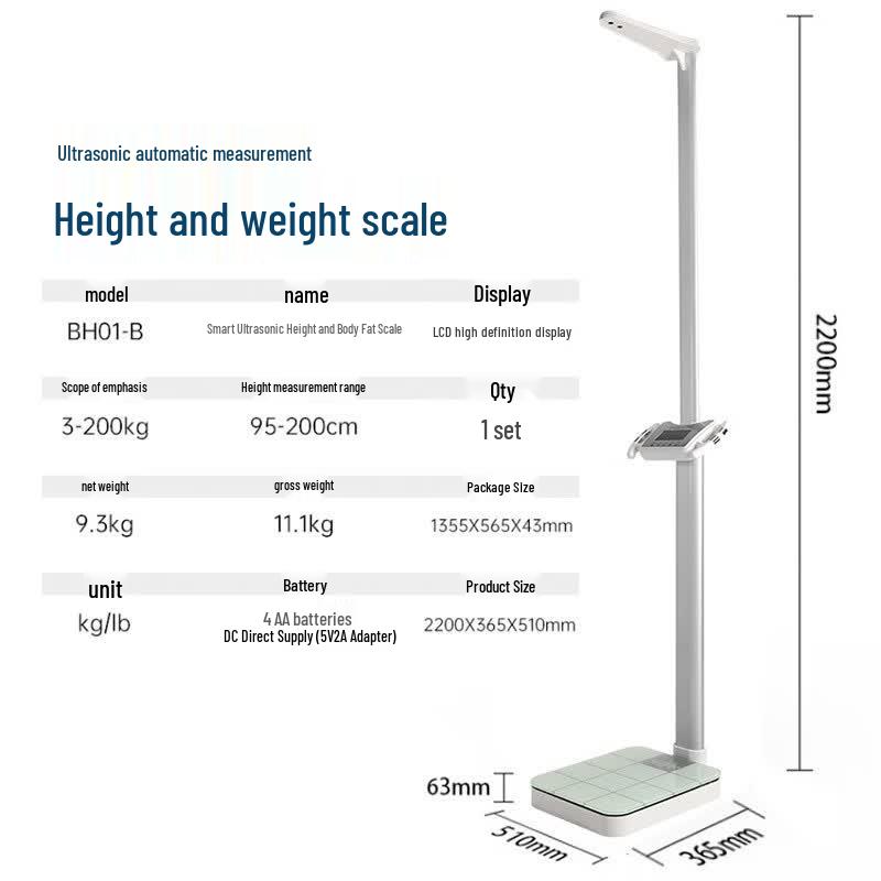 Zhan Yu Smart Bluetooth Ultrasonic Height & Weight Scale