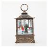 Christmas Gift Square Flat Lantern with Santa Claus and Tree Decoration