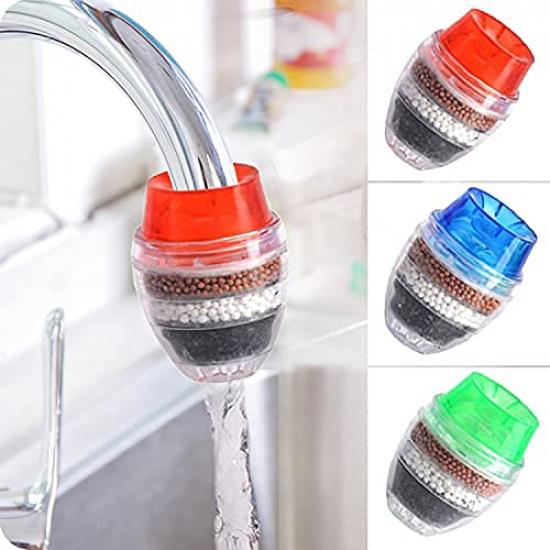 3 Pack Faucet Mount Filters,Faucet Water Filter Purifier Kitchen Tap Filtration Activated Carbon Removes Chlorine Fluoride Heavy Metals Hard Water