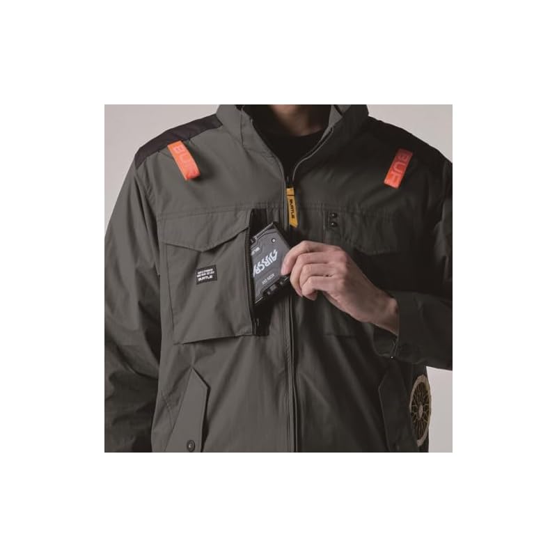 BURTLE Aircraft Tactical Short-Sleeve Blouson (Unisex) Spring/Summer Storm Gray AC1156 53 L