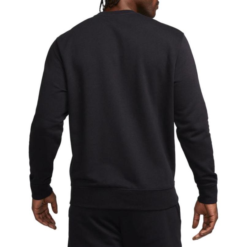 Nike Club Logo Embroidered Crewneck Sweatshirt Men sweatshirt Black FB7684-010