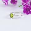 Natural Peridot Ring, Handmade Ring, 925 Sterling Silver Ring, Dainty Ring, Round Peridot Silver Ring, August Birthstone Ring, Promise Ring