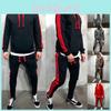 Herren Laufanzug-Set mit Kapuzenjacke und Hose mit verstellbarem Bund für Activewear