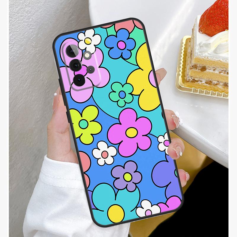 Groovy Flowers Hippie Bohemian Case For Samsung Galaxy A53 A33 A23 A13 A15 A25 A35 A55 A54 A34 A14 A51 A12 A32 A52 Cover