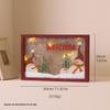 Wooden Luminous Christmas House Ornament with Lights