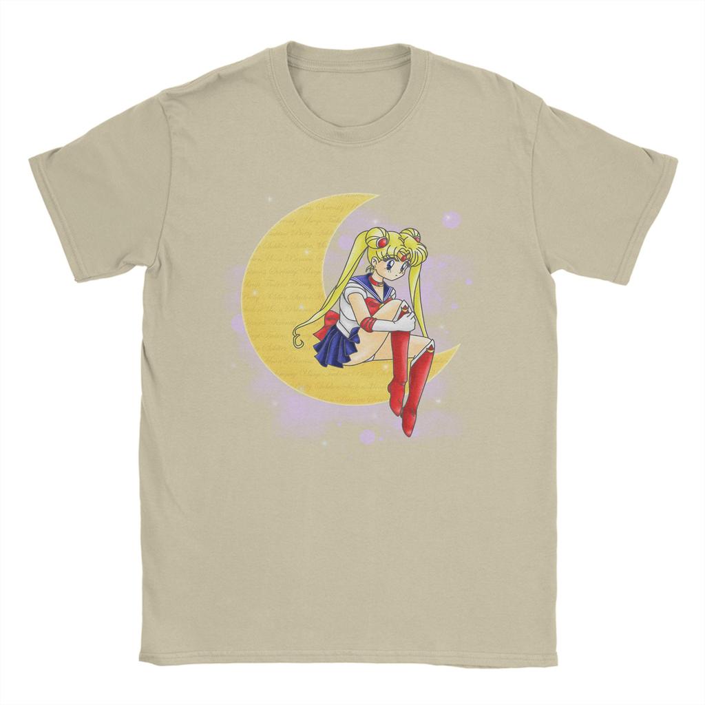 Sailors Moons T Shirts for Men Cotton Funny TShirt Round Collar  Tees Short Sleeve Tops 6XL