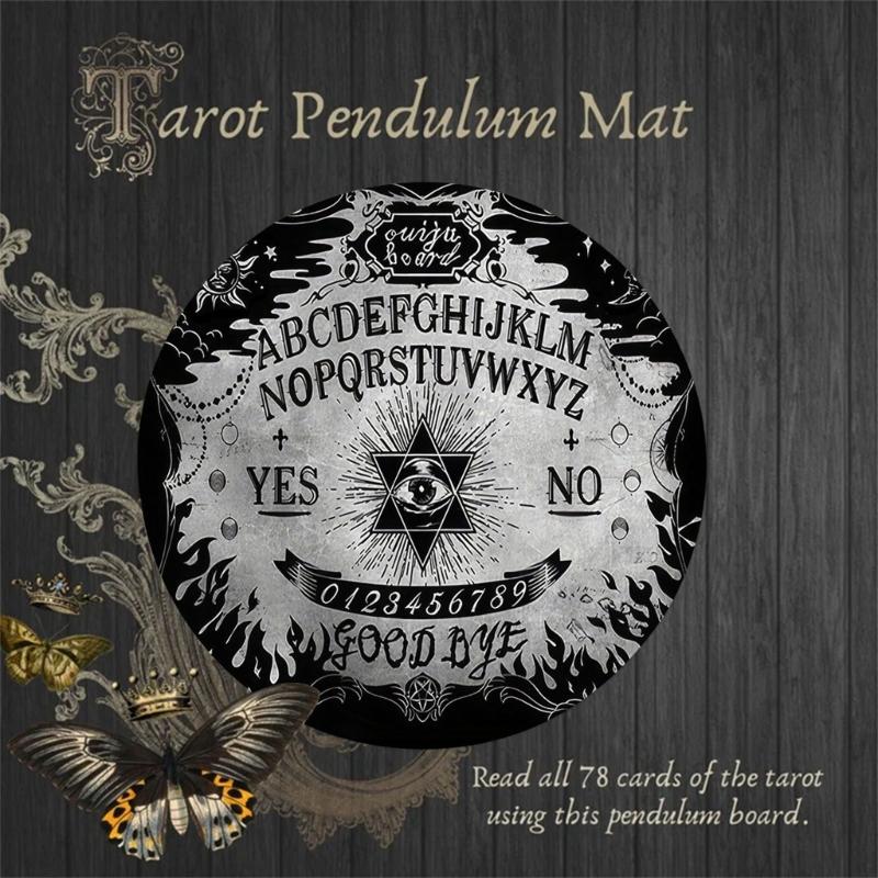 Dowsing Divinations Mat Mouse Pad Eye Pattern Rubber Tablecloth Desk Decoration Tarots Card Pad for Party Board Game
