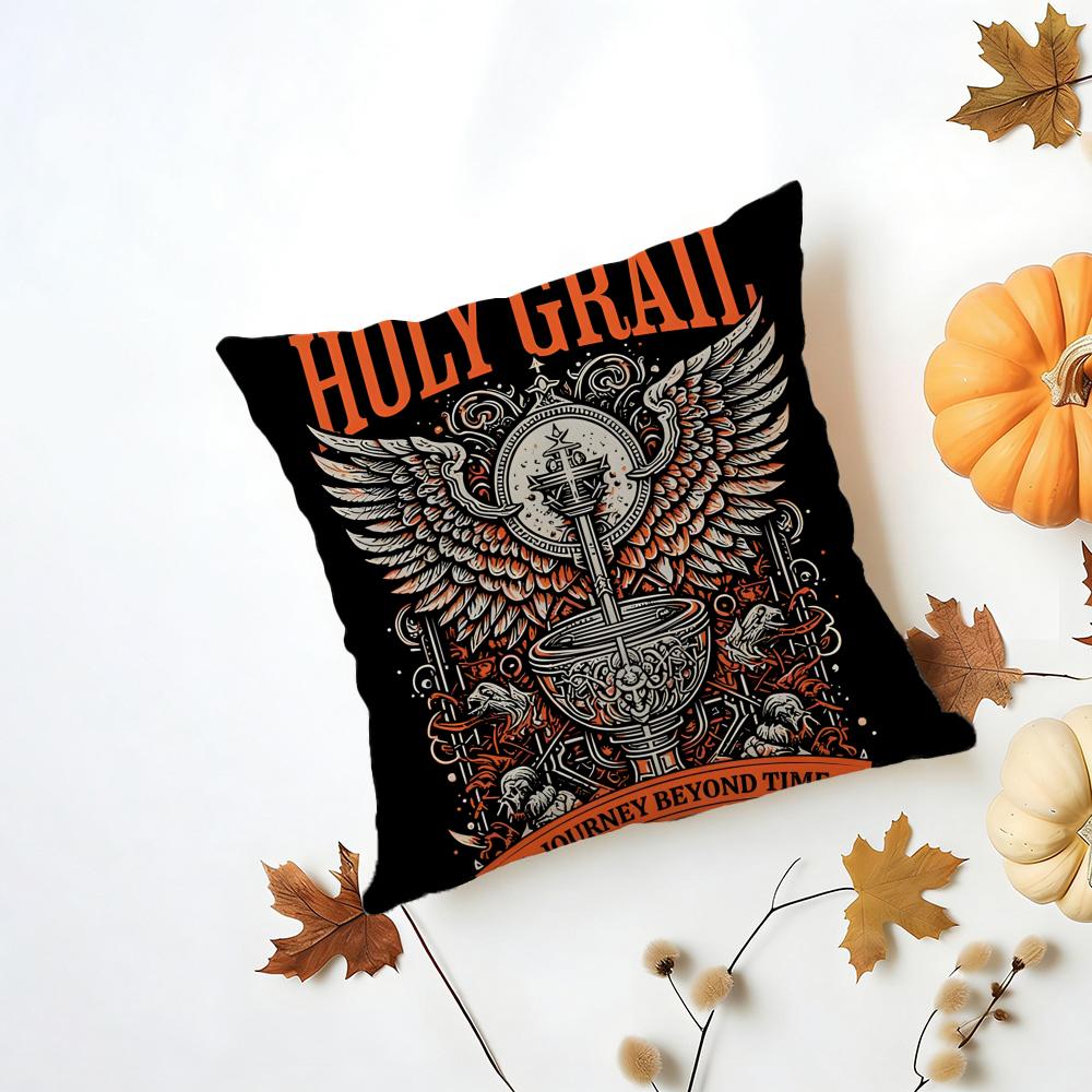 

HHoly Grail pattern Cushion Cover Washable Linen Pillowcase Soft for Daily Sofa Bed Home Room Decor 30x30cm