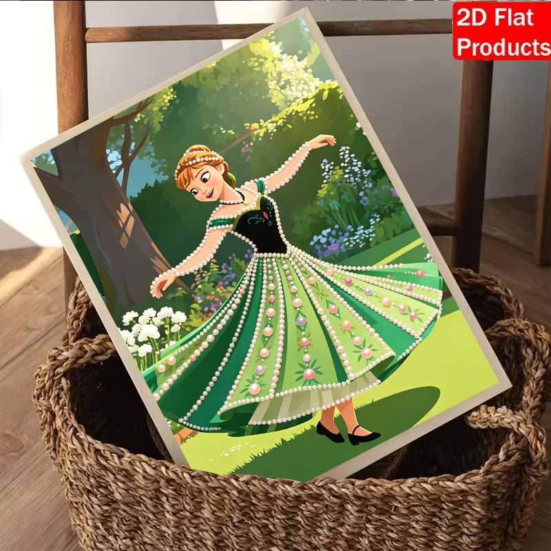 Disney Pearl Art Moana Anna DIY Handmade Pearl Gemstone Painting Kit Special Shapes Home Wall Decor Crafts