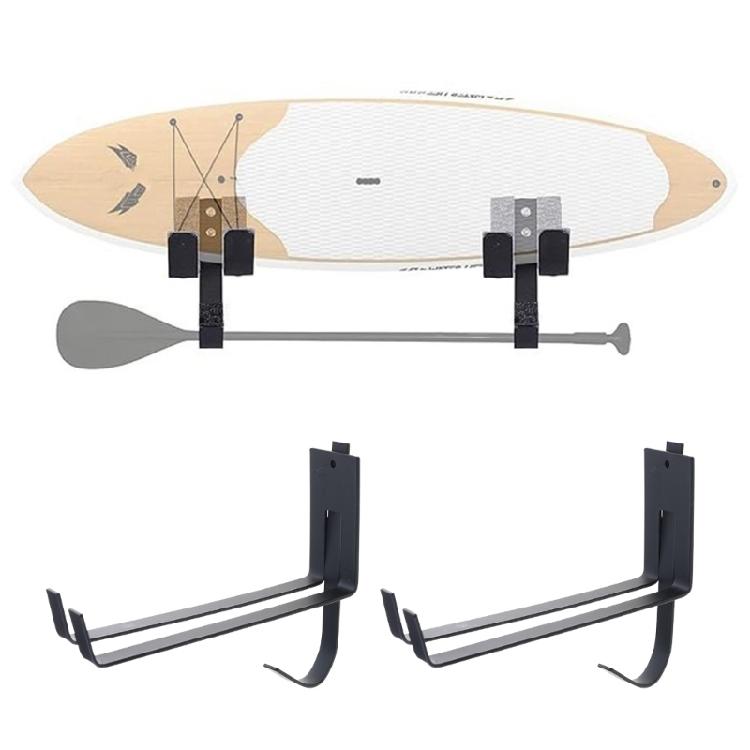 2Pcs Snowboard Rack Hanger Surfboard Wall Rack Display Stand Wall Mounted Storage Surfboard Rack Easy to Installation