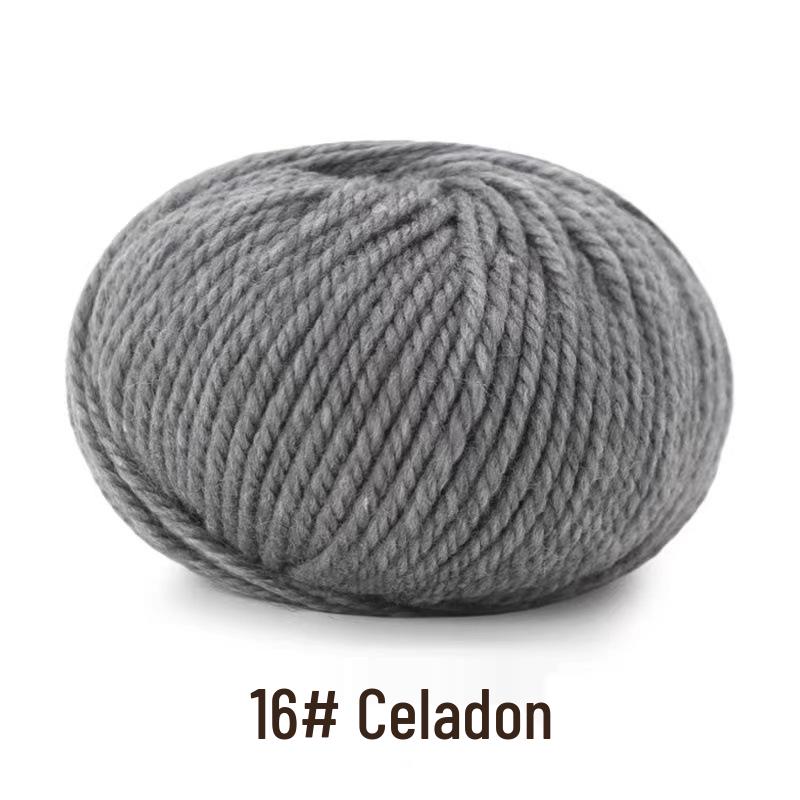 Yak Down 3-Strand Wool Yarn for Hand-Knitted Medium-Thick Sweaters, Cardigans, Scarves, and Hats