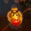 Prayer Candle Holder Praying Sleeping Angel Statues White Wings Vintage Candlestick for Home Wedding Party Decoration