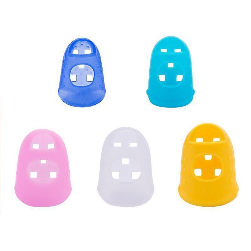 5pcs/Lot Multifunctional Silicone Thimbles Hollowed Out Breathable Protective Finger Sleeve DIY Crafts Sewing Accessories