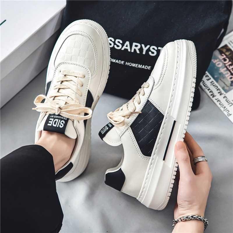 Men's shoes spring new breathable little white shoes men's trend versatile platform sports shoes casual student board shoes