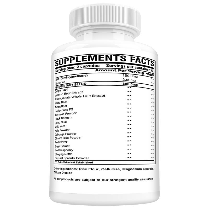 Bunkell DIM Supplement, 150mg Diindolylmethane, 20 Key Herbal Ingredients, Women's Balance, 120 Caps
