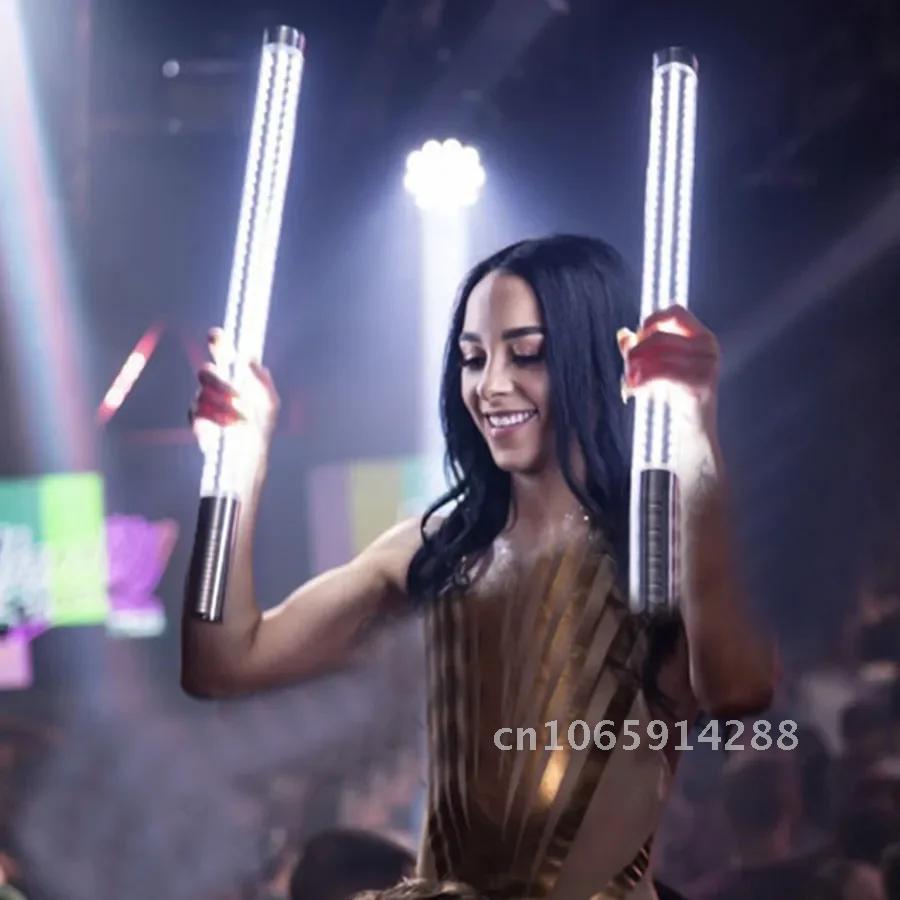 Aluminum Alloy Flash Stick Rechargeable LED Flash Stick Bar Wine Atmosphere Props KTV Luminous Wine Glow Stick