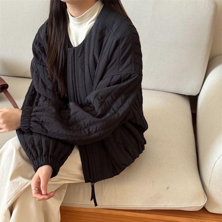 Women's Winter Faux Mink Fur Coat Cotton Padded Thickened Korean Style Double Breasted Overcoat