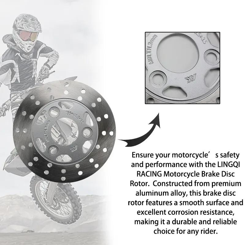 LINGQI RACING 155mm Vorderradbremsscheibe Rotor mit 3 Befestigungsschrauben für Monkey Z50 Bike Z50R Pit Dirt Bike Motorradzubehör
