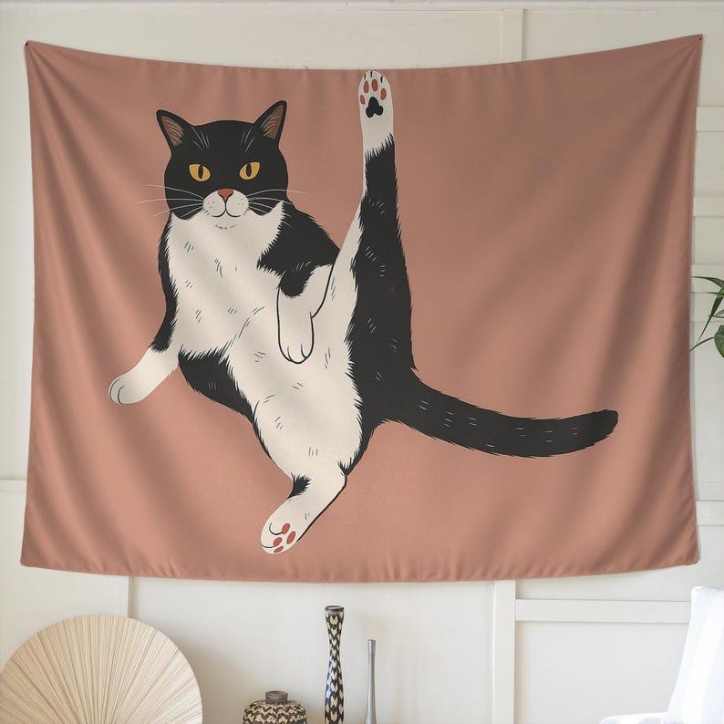 Cats in tailcoats as a hobby tapestry 75x100 чёрный