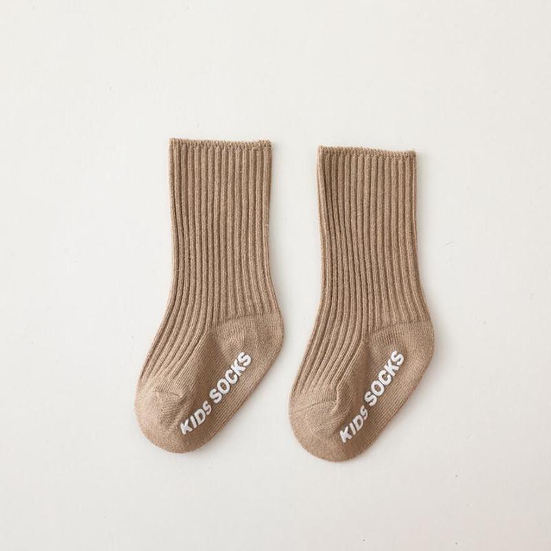 Bonbonfarbe Neue Kinder Baumwollsocke Für Jungen Kleinkinder Mädchen Knöchelsocken Gestreift Rutschfest Säugling Baby Bodensocke Weich