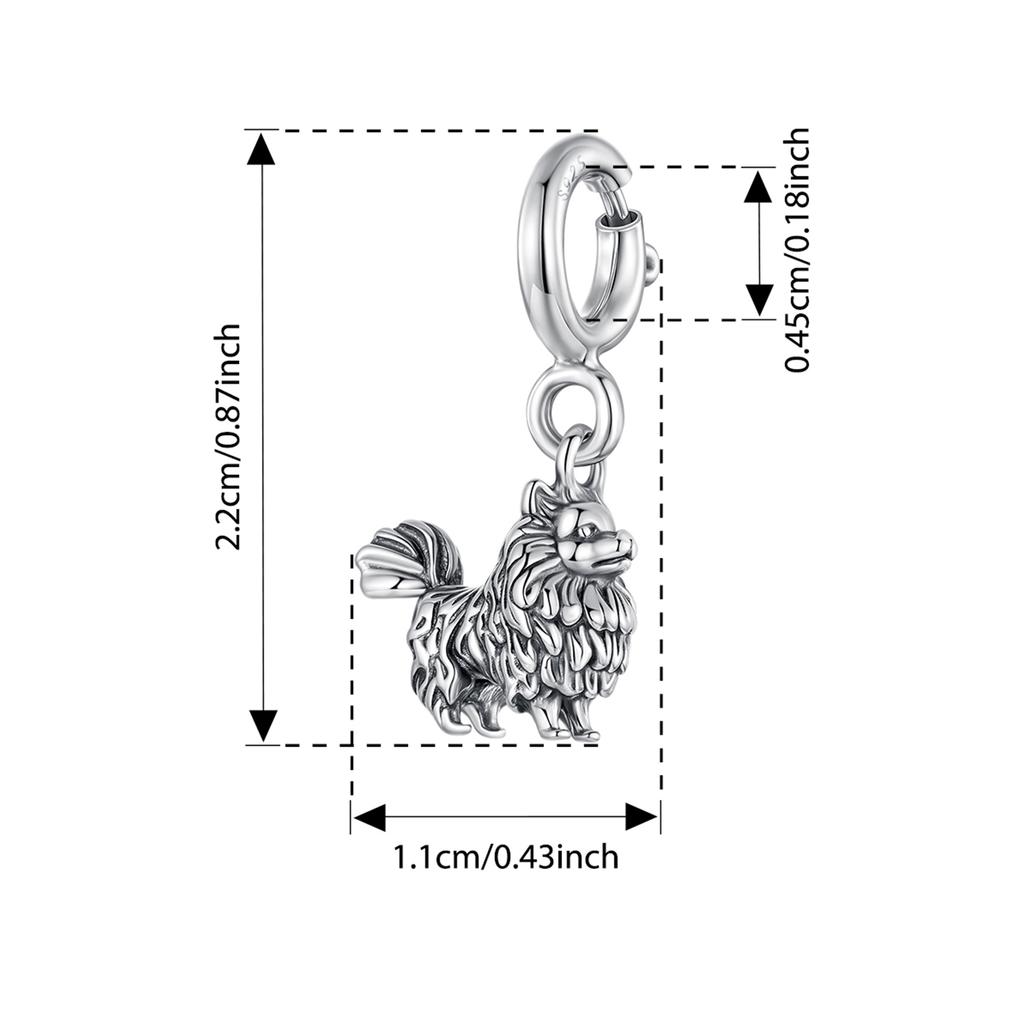 BAMOER 925 Sterling Silver Animal Locket Pendants Oxidized Openable Beads Clip Fit Original Bracelet DIY Retro Jewelry Accessory