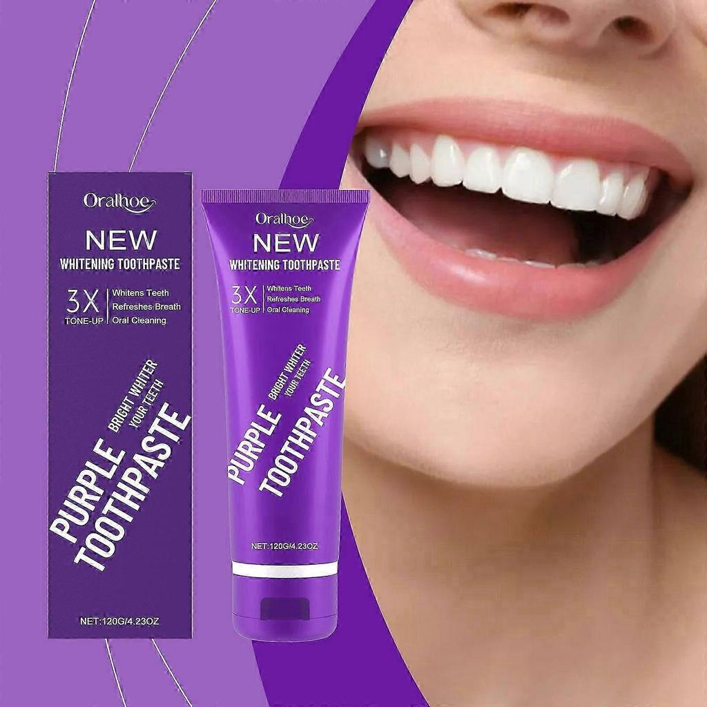 Gentle Purple Toothpaste for Whitening, Fresh Breath & Gum Health - Easy Daily Care