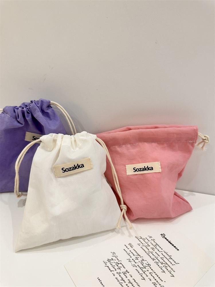 Trendy Small Oxford Drawstring Storage Bag Ideal For Daily Use With Charming Colors And Soft Fabric