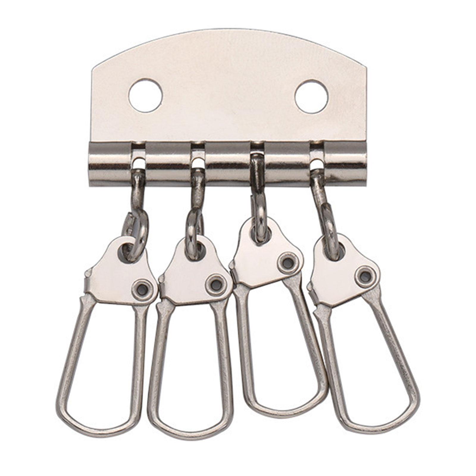 

5 шт. держателей ключей с 4/6 карабинами, органайзеры для ключей, фурнитура, аксессуары для кожаного кошелька для рукоделия A