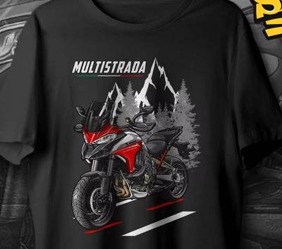 20212024 Models Italy Multistrada V4 Motorcycle TShirt 100 Cotton ONeck Short Sleeve Summer Casual Mens Tee Rider Streetwear