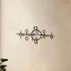 Modern Minimalist Black Circular Metal Wall Art Sculpture Durable Iron Home Office Decor Wedding Birthday Gift Contemporary Space Filling Design