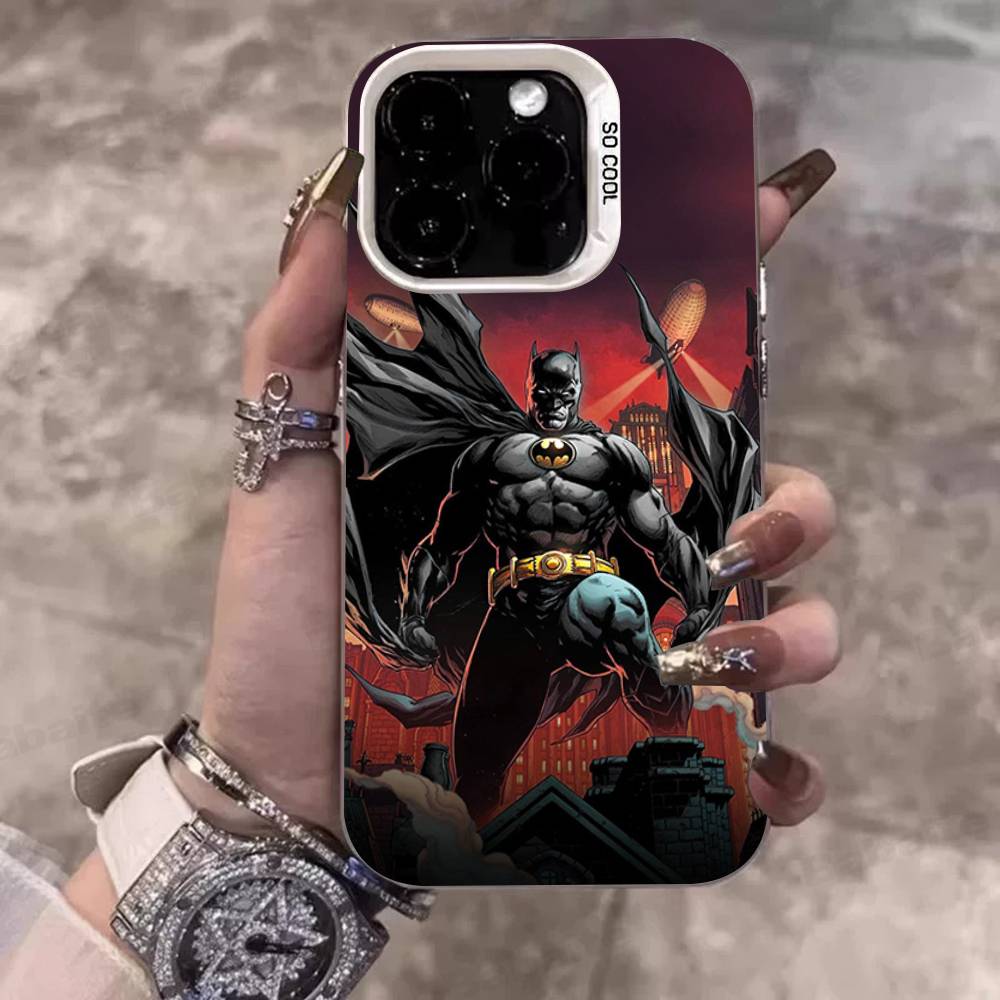 W-Batmans-r Phone Cover For IPhone 16 15 14 13 12 11 17 Pro Max Plus Color Silver Shell