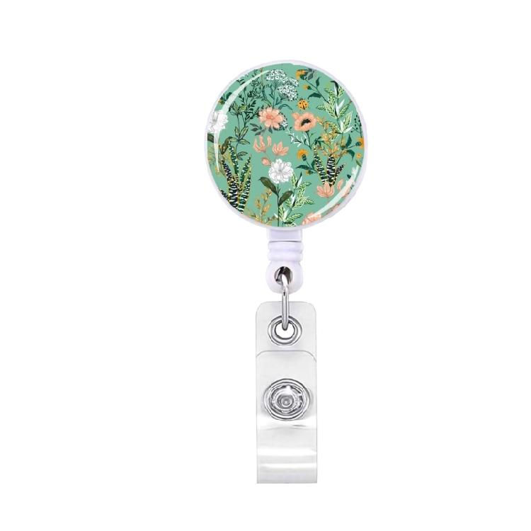Retractable Badge Holder with Metal Clip Rotating ABS Badge Holder for Student Teacher Doctor Nurse Badge Holder