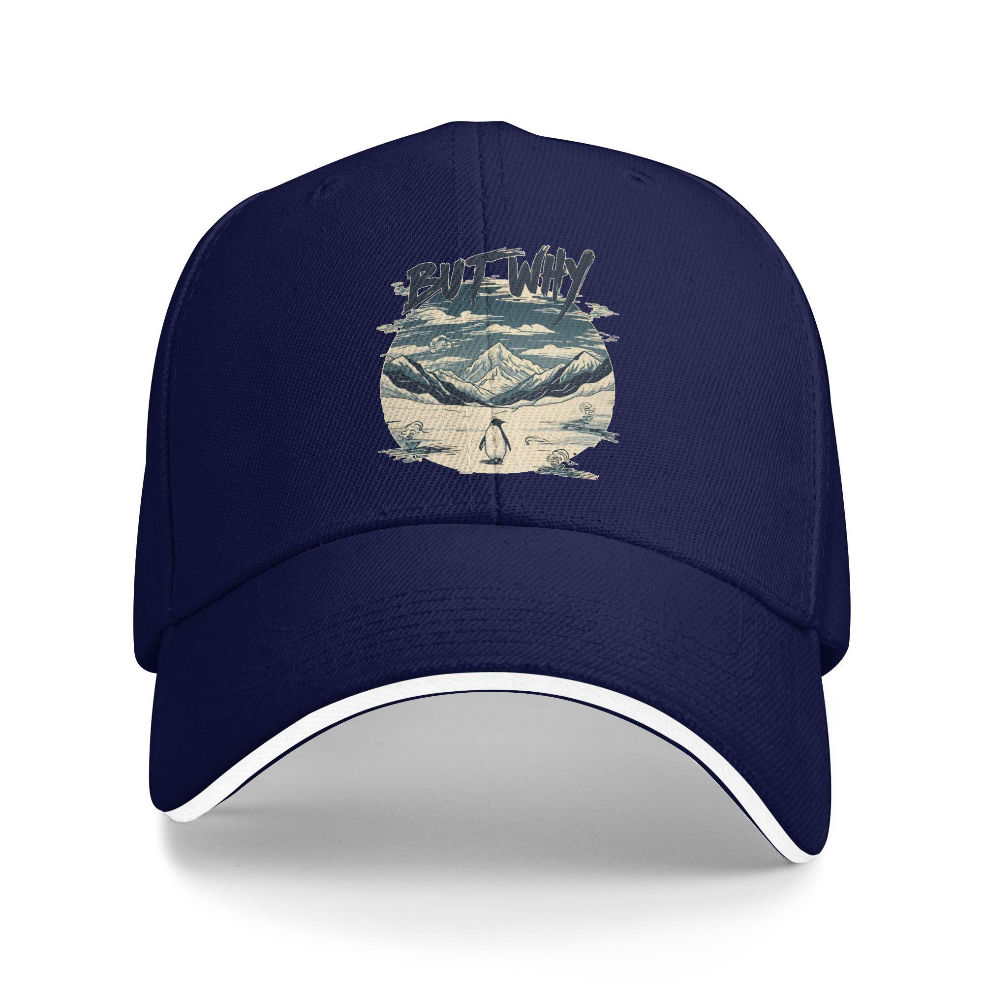 

Spring Nihilist Penguin But Why Baseball Cap Outdoor Sports Stylish Design Sun Hip Hop Hats Unisex-Teens Sun-Proof Baseball Caps One Size темно-синий