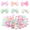10pcs Bow Acrylic Beads 43x30mm Jelly Color Shiny Loose Spacer Beads For Jewelry Making DIY Bracelets Necklace Keychain Supplies