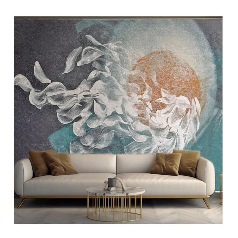 

European Creative Art Sunset Mural Wallpaper 3d Living Room Tv Backdrop Home Decoration Apartment Renovation Mural 200 cm(W) x 140 cm(H)