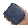 Men'S Wallet Short  New Vintage Casual Trifold Zipper Bag Youth Student Buckle Waist Chain Zero Wallet For Dad'S Birthday Gift