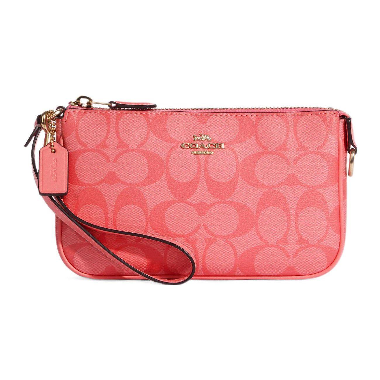 

Coach Nolita 19 Monogram Coated Canvas And Leather Clutch Small Women clutch Macaron-Pink C3308-IMQRI Basic Set (Bag+Dust Bag)