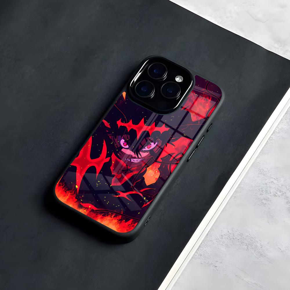 

Чохол для телефону Asta Cartoon Black Clover Для IPhone 17 Pro Max 16 15 14 13 11 Pro Max Plus Скляний чохол для телефону iPhone17 Air