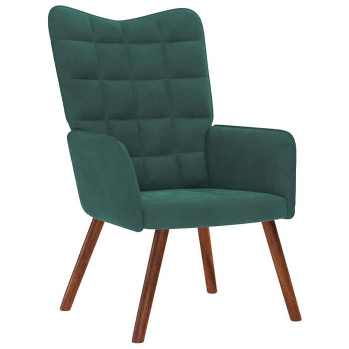 VidaXL Relaxation Chair Dark Green Velvet, Chair, Living Room Chair, Recliner, Lounge Chair, Living Room Seat, 4016812
