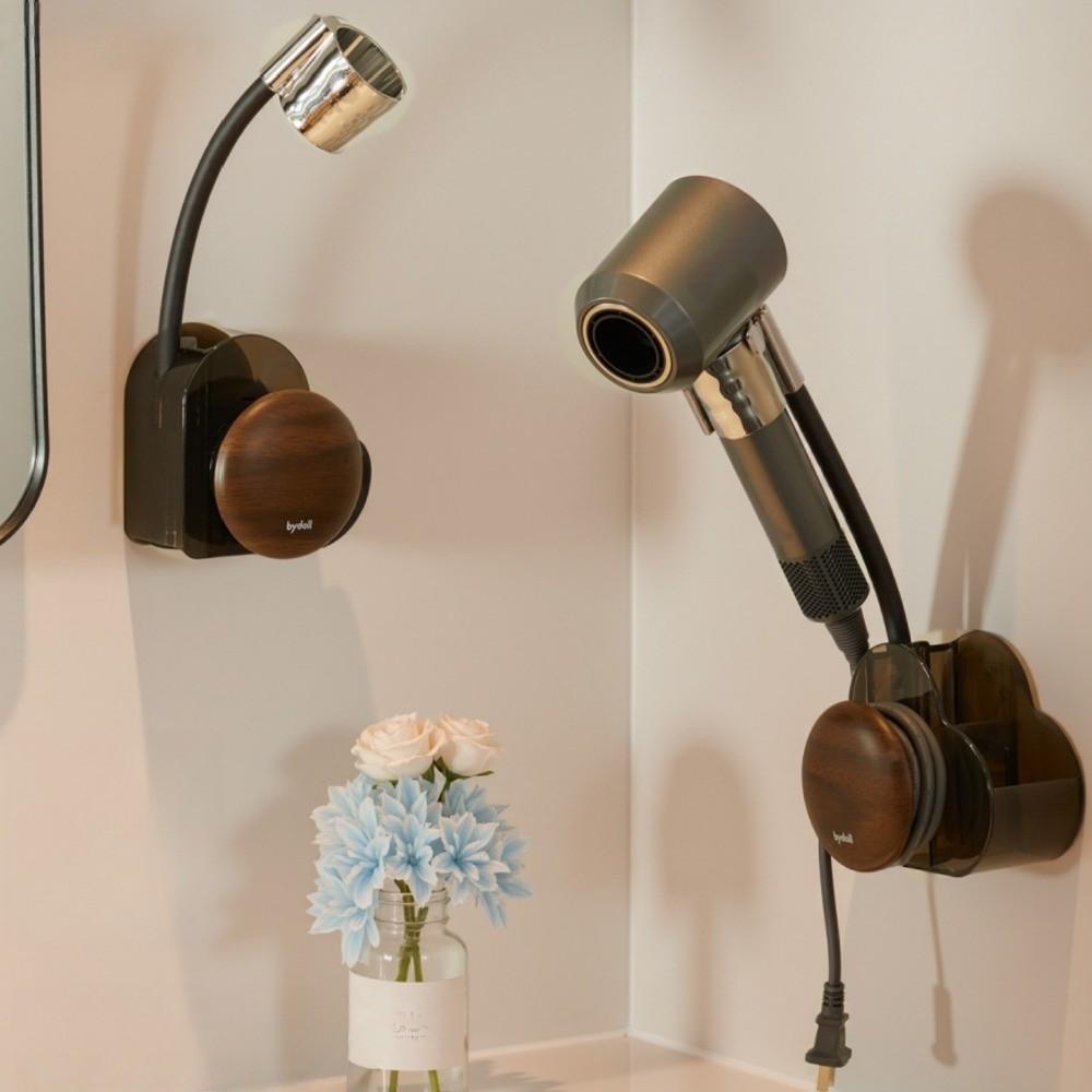 Wall Mounted Hair Dryer Holder Moisture-proof Waterproof Bathroom Storage Rack Multifunctional Space Saving